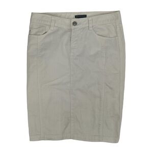 A/X Armani White Denim Back Zipper Pencil Jean Skirt Size 0 Women’s